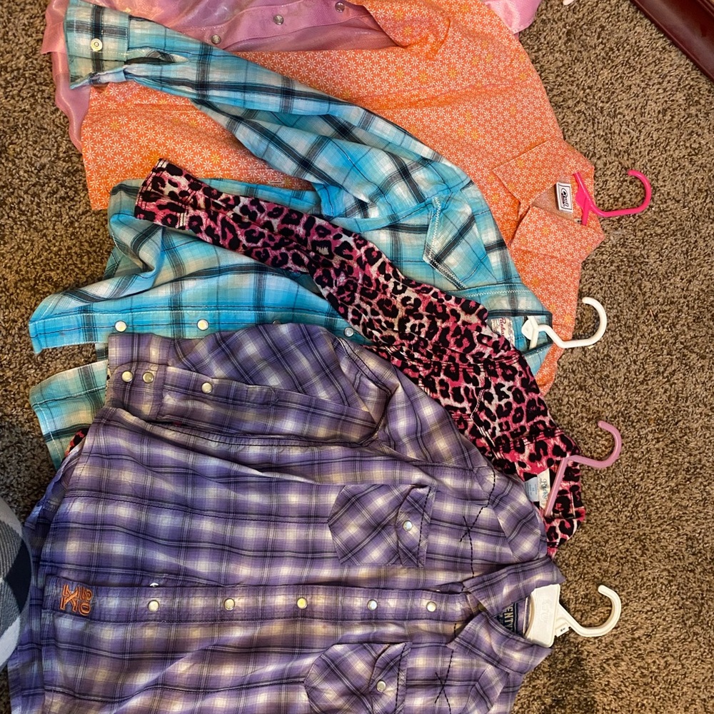 5 girls western button down shirts